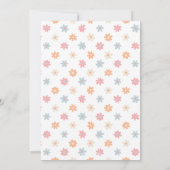 Groovy Retro Daisy Blume Boho Floral Einladung (Rückseite)