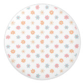 Groovy Retro Daisy Blume Boho Floral Keramikknauf (Vorderseite)