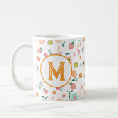 Groovy Retro Daisy Blume Pattern Boho Floral Kaffeetasse (Links)