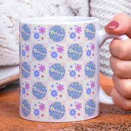 Groovy Retro Daisy Blume Pattern Boho Floral Kaffeetasse