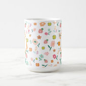 Groovy Retro Daisy Blume Pattern Boho Floral Kaffeetasse (Mittel)