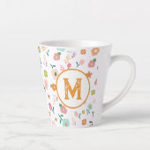 Groovy Retro Daisy Blume Pattern Boho Floral Milchtasse (Rechts)
