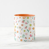 Groovy Retro Daisy Blume Pattern Boho Floral Tasse (Zentrum)