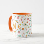 Groovy Retro Daisy Blume Pattern Boho Floral Tasse (Vorderseite Links)