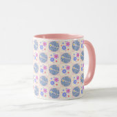 Groovy Retro Daisy Blume Pattern Boho Floral Tasse (VorderseiteRechts)