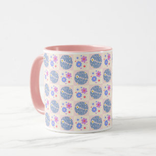 Groovy Retro Daisy Blume Pattern Boho Floral Tasse