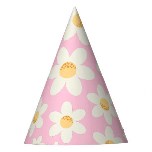 Groovy Retro Daisy Boho Party Hat 70ER INSPIRIER Partyhütchen