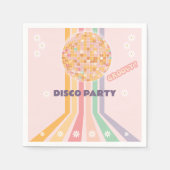 Groovy Retro Daisy Disco Serviette (Vorderseite)