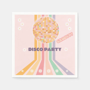 Groovy Retro Daisy Disco Serviette
