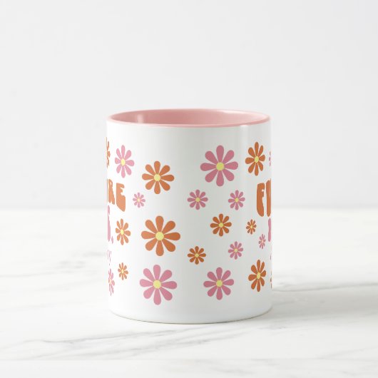 Groovy Retro Daisy Future Mrs. Verlobung Gift Tasse (Zentrum)