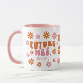 Groovy Retro Daisy Future Mrs. Verlobung Gift Tasse (Links)