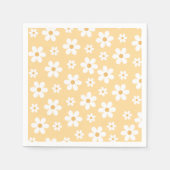 Groovy Retro Daisy gelb Serviette (Vorderseite)