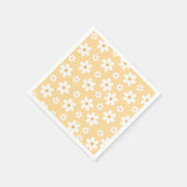 Groovy Retro Daisy gelb Serviette (Ecke)