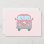 Groovy Retro Daisy Rainbow Birthday Dankeschön Kar Einladung (Rückseite)