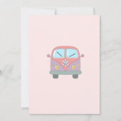 Groovy Retro Daisy Rainbow Birthday Dankeschön Kar Einladung (Rückseite)