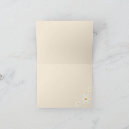 Groovy Retro Daisy Rainbow Danke Karte | Boho 7 (Innenseite)