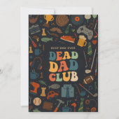 Groovy Retro Dead Vater Club Funny Vathers Day Ges Einladung (Vorderseite)