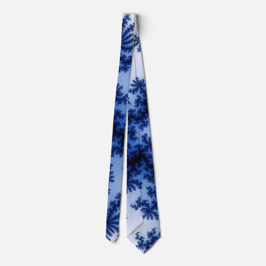 Groovy Retro Delft Fraktal Art Krawatte (Rückseite)