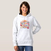 Groovy Retro Design Bye Bye School Hallo Pool Cool Hoodie (Vorne ganz)