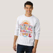 Groovy Retro Design Bye Bye School Hallo Pool Cool Sweatshirt (Vorne ganz)