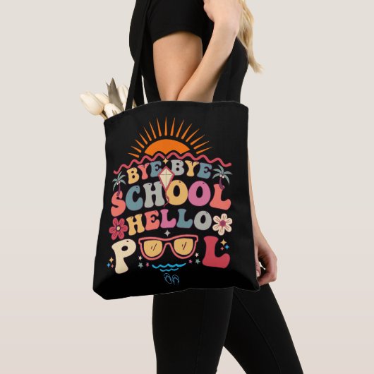 Groovy Retro Design Bye Bye School Hallo Pool Cool Tasche (Von Nahem)