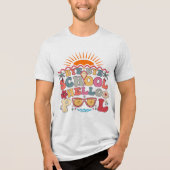 Groovy Retro Design Bye Bye School Hallo Pool Cool Tri-Blend Shirt (Vorderseite)
