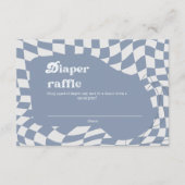 Groovy Retro Diaper Raffle Baby Dusche Begleitkarte (Vorderseite)