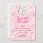 Groovy Retro Disco Bacheloretto Einladung (Vorderseite)