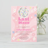 Groovy Retro Disco Bacheloretto Einladung (Stehend Vorderseite)