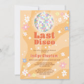 Groovy Retro Disco Bacheloretto Einladung (Vorderseite)