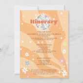 Groovy Retro Disco Bacheloretto Einladung (Rückseite)