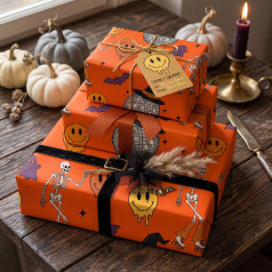 Groovy Retro-Disco-Boo-Crew-Halloween-Verpackung Geschenkpapier