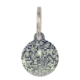Groovy Retro Disco-Kugel-Hundeanhängeschild Haustiermarke