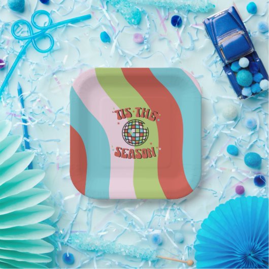 Groovy Retro Disco Party Pappteller (Party)