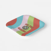 Groovy Retro Disco Party Pappteller (Gewinkelt)