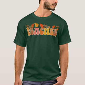 Groovy Retro Dozentin Vintage Herbstlaub Herbst e T-Shirt