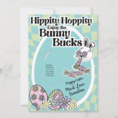 Groovy Retro Easter Card Money Holder Feiertagskarte (Vorderseite)