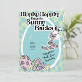 Groovy Retro Easter Card Money Holder Feiertagskarte (Stehend Vorderseite)