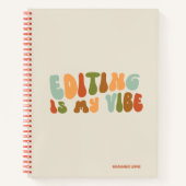 Groovy Retro Editing ist mein Vibe, Editor Notizblock (Vorderseite)