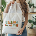 Groovy Retro Editing ist mein Vibe, Editor Tragetasche<br><div class="desc">Groovy,  Retro 'Editing Is My Vibe' Tasche im Stil der 70er Jahre für Redakteure.</div>