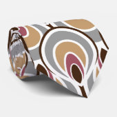 Groovy Retro Entwurf mit einer Kunst-Deko-Drehung Krawatte (Gerollt)