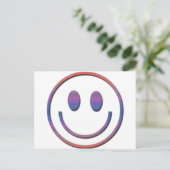 Groovy Retro Face Postkarte (Stehend Vorderseite)