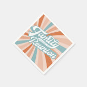 Groovy Retro Family Wiedersehen zusammenbringen Serviette (Ecke)