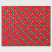 Groovy Retro Festive Girly Christmas Trees Geschenkpapier (Flach)