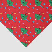 Groovy Retro Festive Girly Christmas Trees Seidenpapier (Detail)