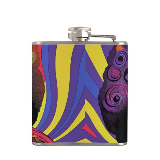 Groovy Retro Flask Flachmann (Rückseite)