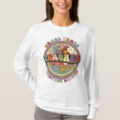 Groovy Retro Floral Daisy Grade Drei Lehrernamen T-Shirt (Vorderseite)