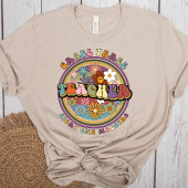 Groovy Retro Floral Daisy Grade Drei Lehrernamen T-Shirt