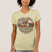 Groovy Retro Floral Daisy Grade Drei Lehrernamen T-Shirt (Vorderseite)