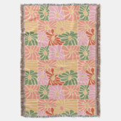 Groovy Retro Floral  Decke (Vorderseite Vertikal)